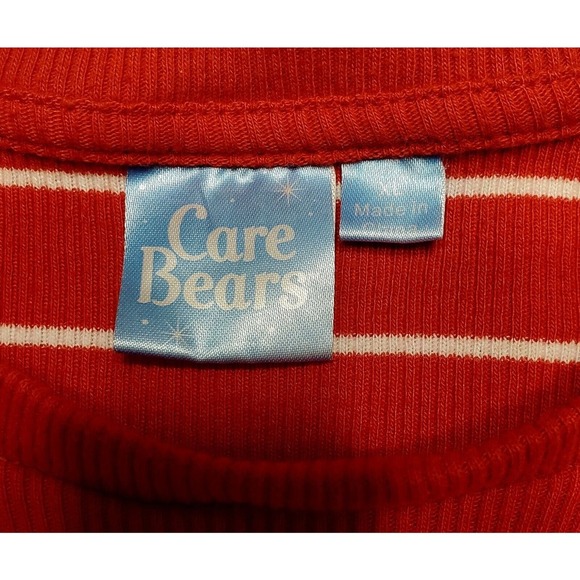Care Bears Girls Childrens Size XL Red Stripped Shirt Top T- Shirt Tenderheart - Picture 4 of 4